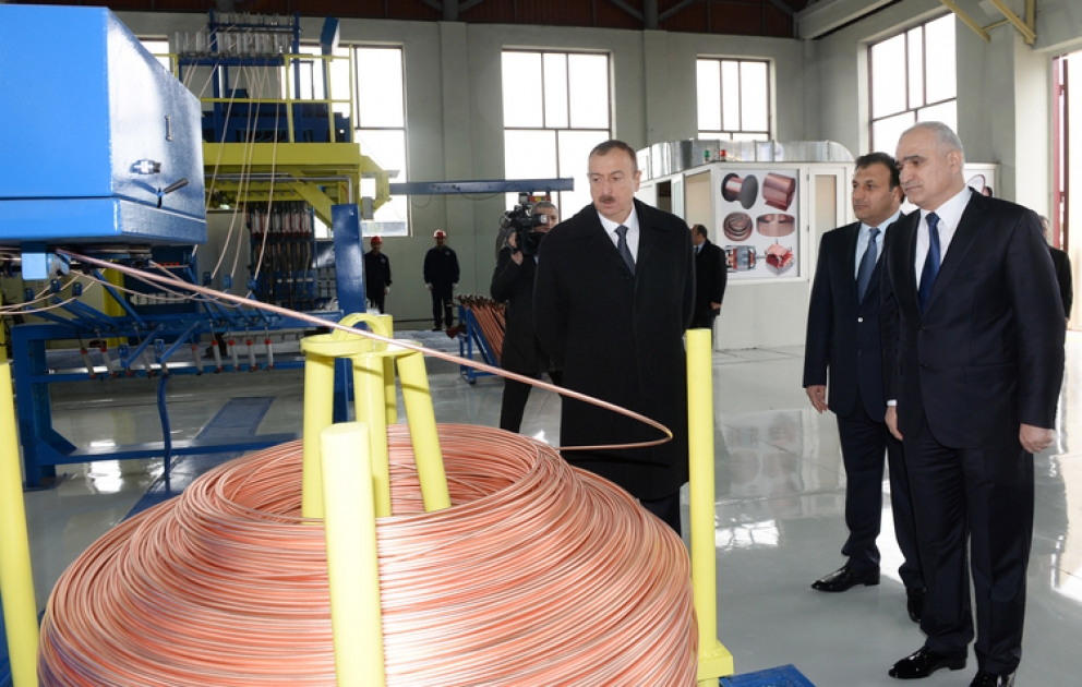 La raffinerie de cuivre mise en service dans le deuxième centre industriel de l’Azerbaïdjan