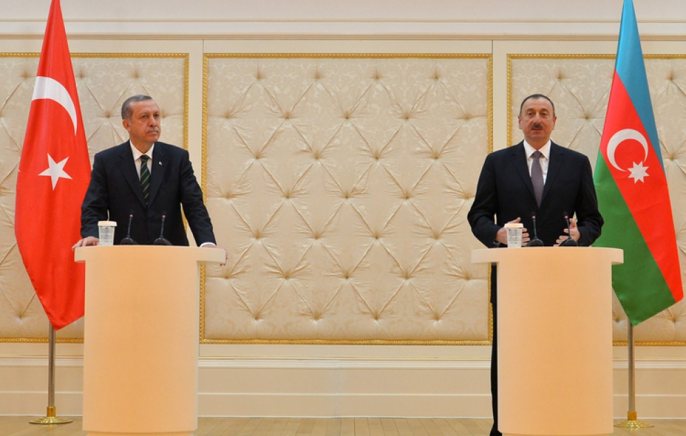 Le Président azerbaïdjanais Ilham Aliyev et le Premier ministre turc Receb Tayyip Erdogan ont tenu une conférence de prese conjointe