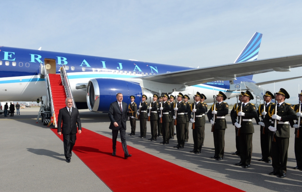 Déplacement du président azerbaïdjanais Ilham Aliyev en République autonome du Nakhitchevan