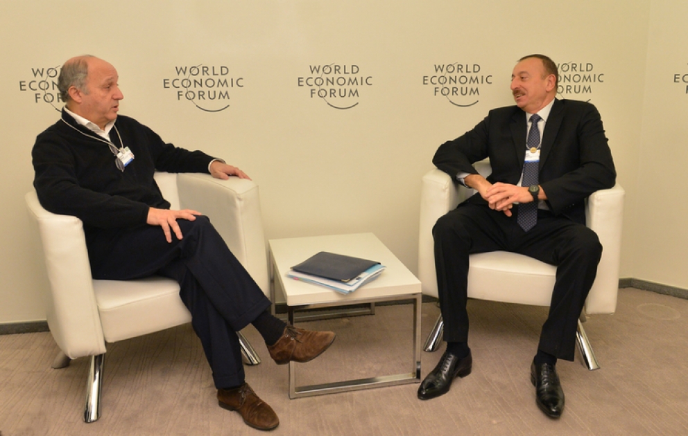 Le président azerbaïdjanais Ilham Aliyev a rencontré Laurent Fabius, ministre français des Affaires étrangères