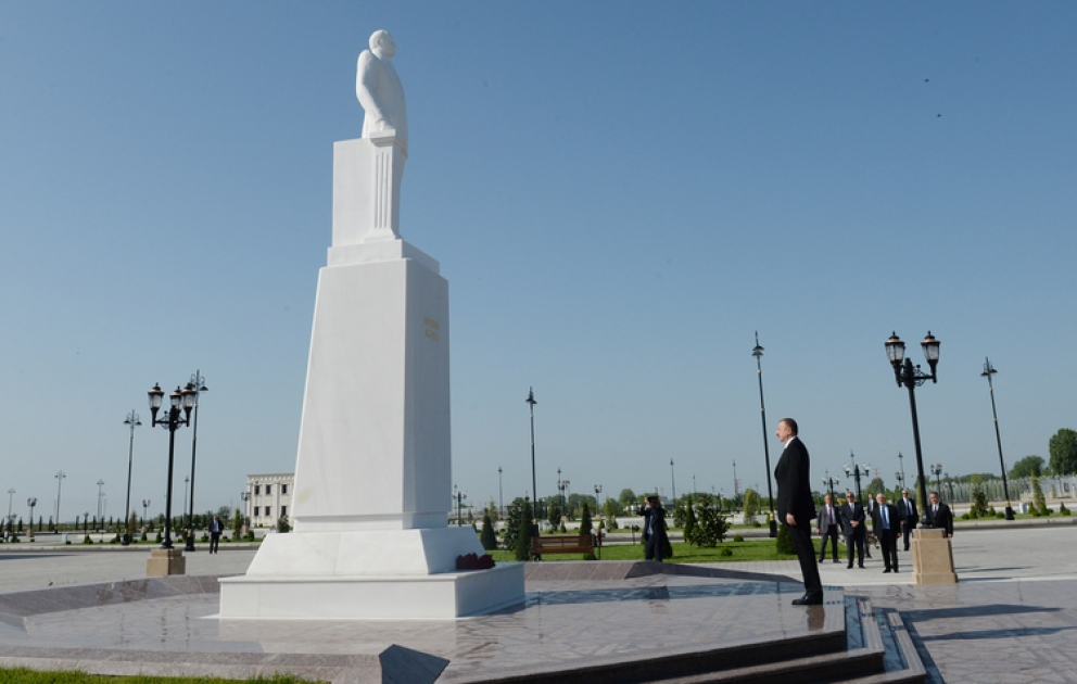 Azərbaycan Prezidenti İlham Əliyev Ağdaş rayonuna səfərə gəlib