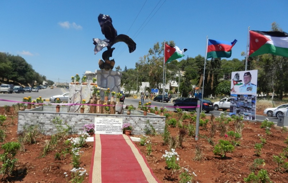 Əmman şəhərində ümummilli lider Heydər Əliyevin adına meydanın və fəvvarənin açılışı olub