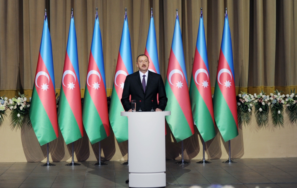 Prezident İlham Əliyev Azərbaycanın milli bayramı – Respublika Günü münasibətilə keçirilmiş rəsmi qəbulda iştirak edib