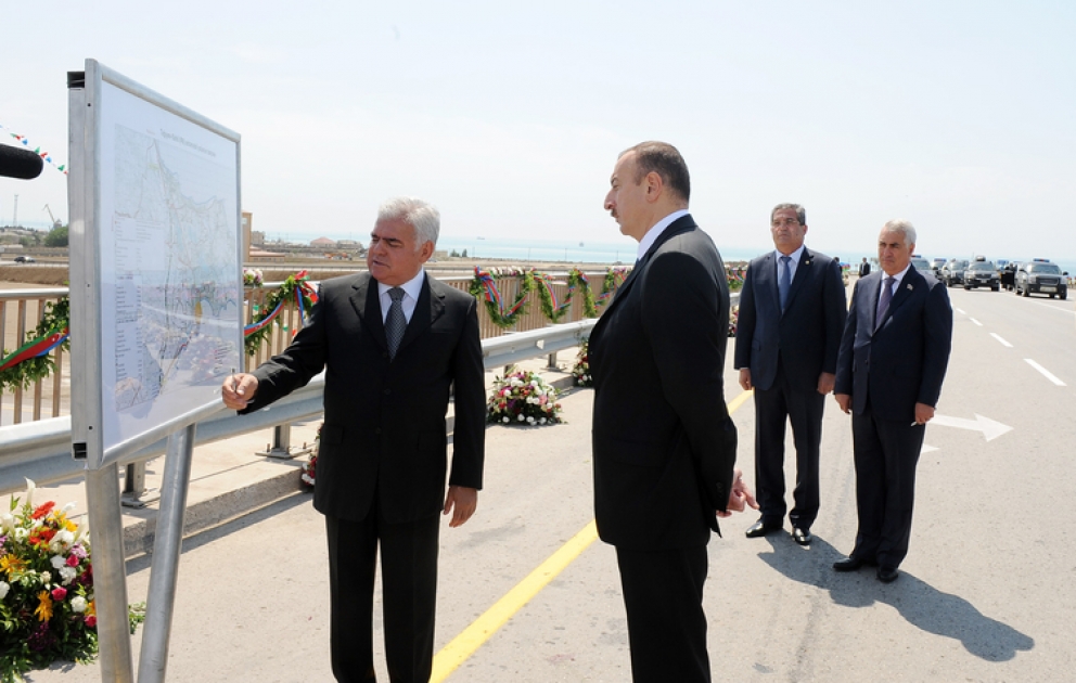Neu rekonstruierte Autostraße Tagıyev-Sahil wurde zur Nutzung übergeben