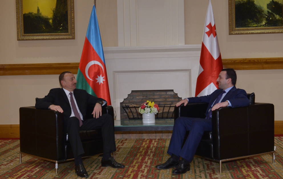 Le président azerbaïdjanais Ilham Aliyev s’est entretenu avec le Premier ministre géorgien Irakli Garibachvili