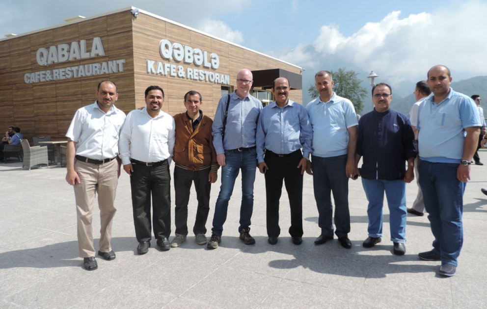 Les participants de la réunion de Bakou du Conseil du Congrès mondial des Agences de Presse à Gabala