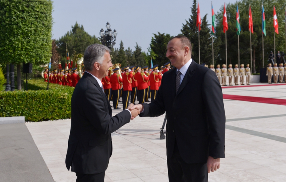 Offizieller Empfang des Präsidenten der Schweizerischen Eidgenossenschaft in Baku