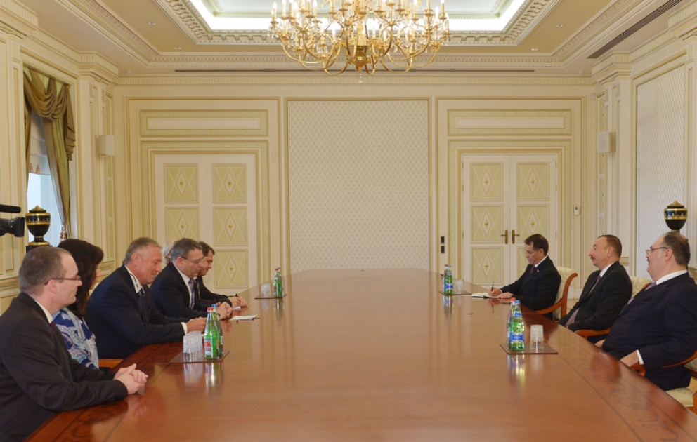 President Ilham Aliyev received a delegation led by the Minister of Foreign Affairs of the Czech Republic