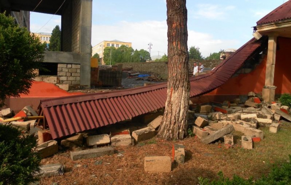 Güclü yağış Tərtər rayonuna ziyan vurub