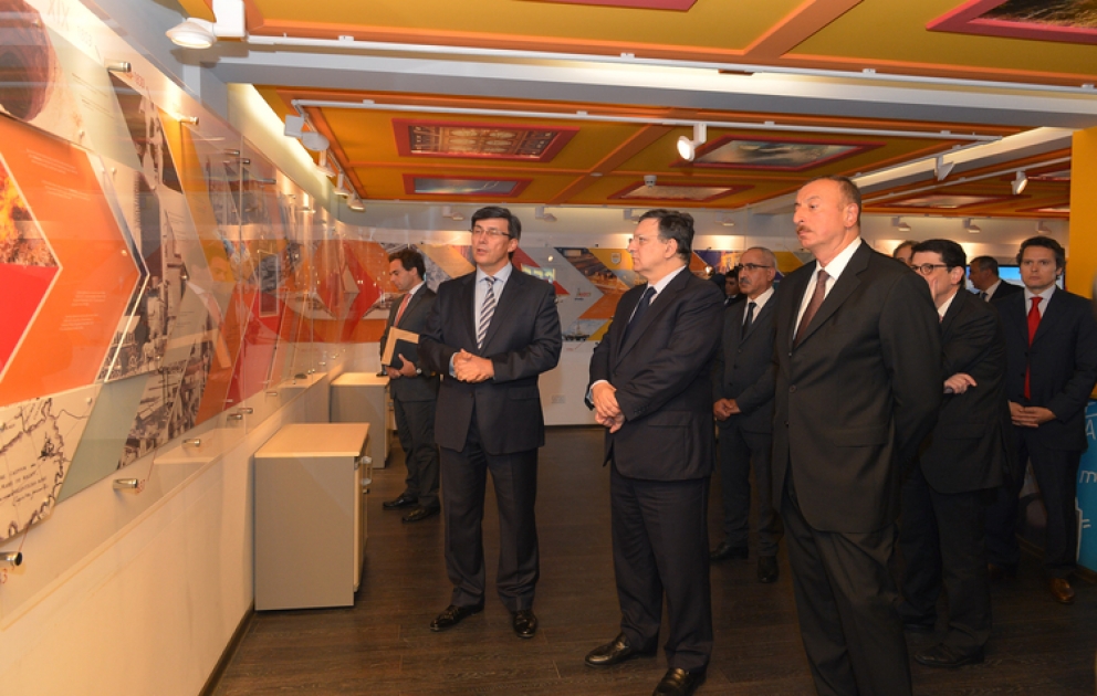 Azerbaijani President Ilham Aliyev and President of the European Commission Jose Manuel Barroso visited the Sangachal Terminal