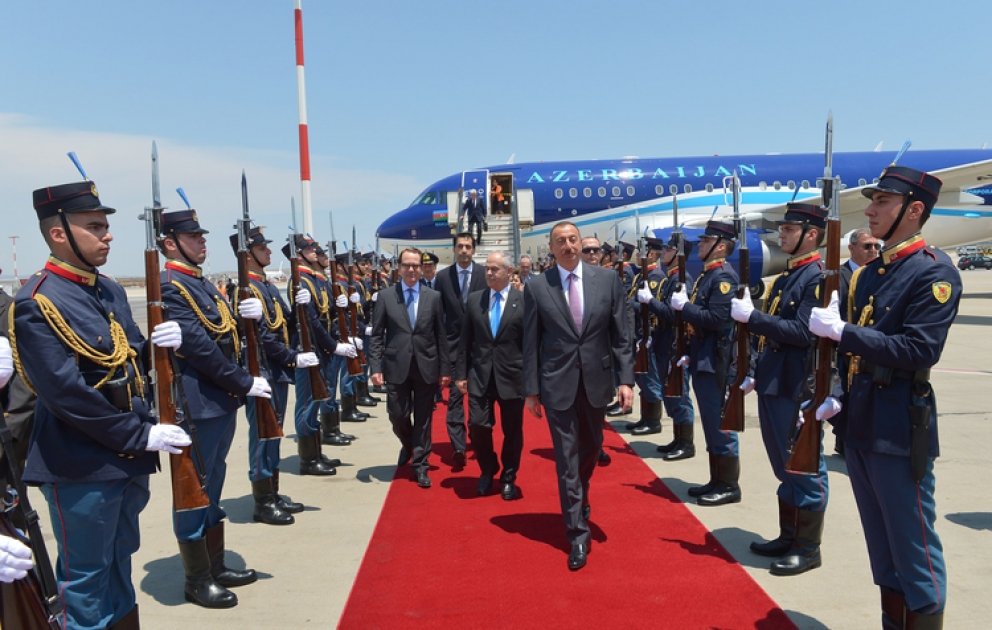 President Ilham Aliyev arrived in Greece on a state visit
