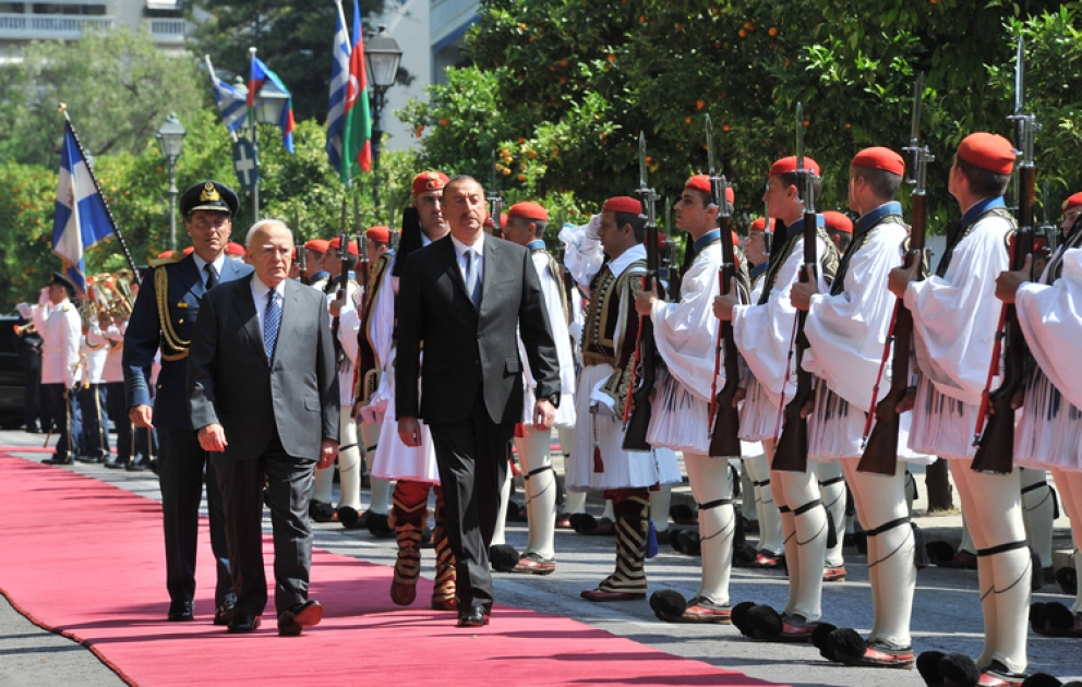 Official welcoming ceremony for President Ilham Aliyev was held in Athens