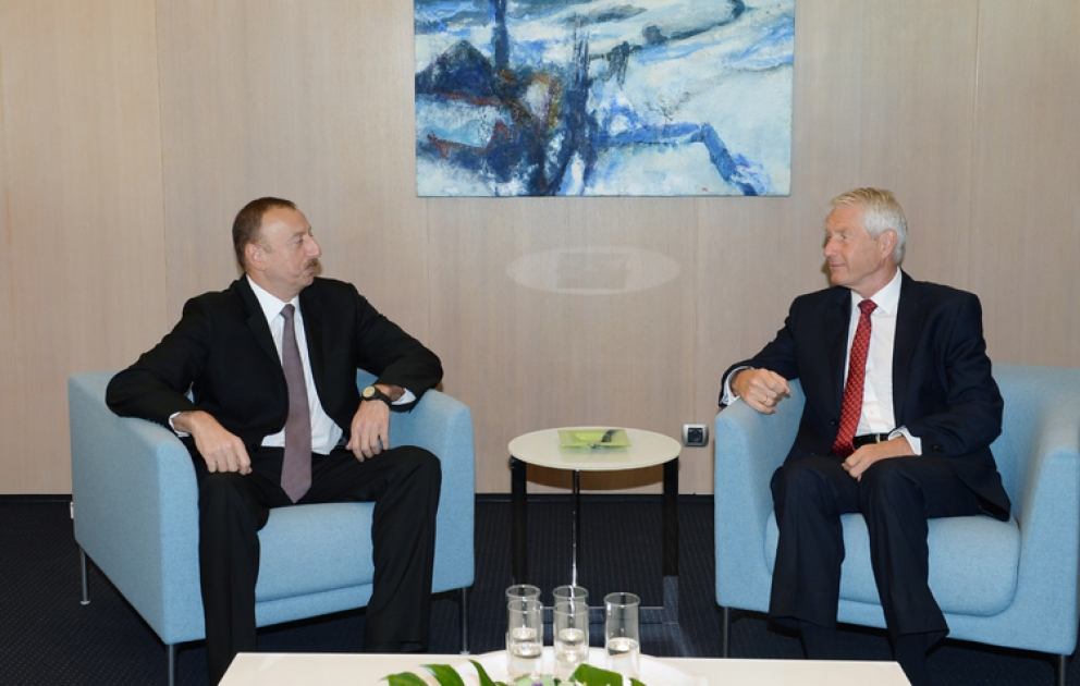 Aserbaidschans Präsident Ilham Aliyev traf sich mit dem Generalsekretär des Europarates Thorbjørn Jagland