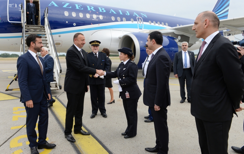 President Ilham Aliyev arrived in France on a working visit