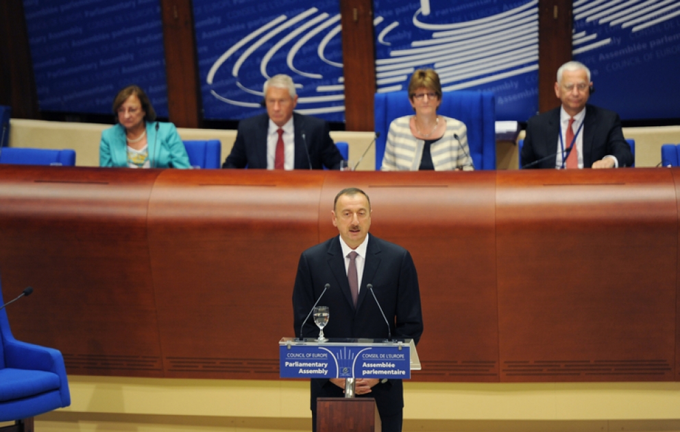 Le président azerbaïdjanais Ilham Aliyev a prononcé un discours à la session de l’Assemblée Parlementaire du Conseil de l’Europe