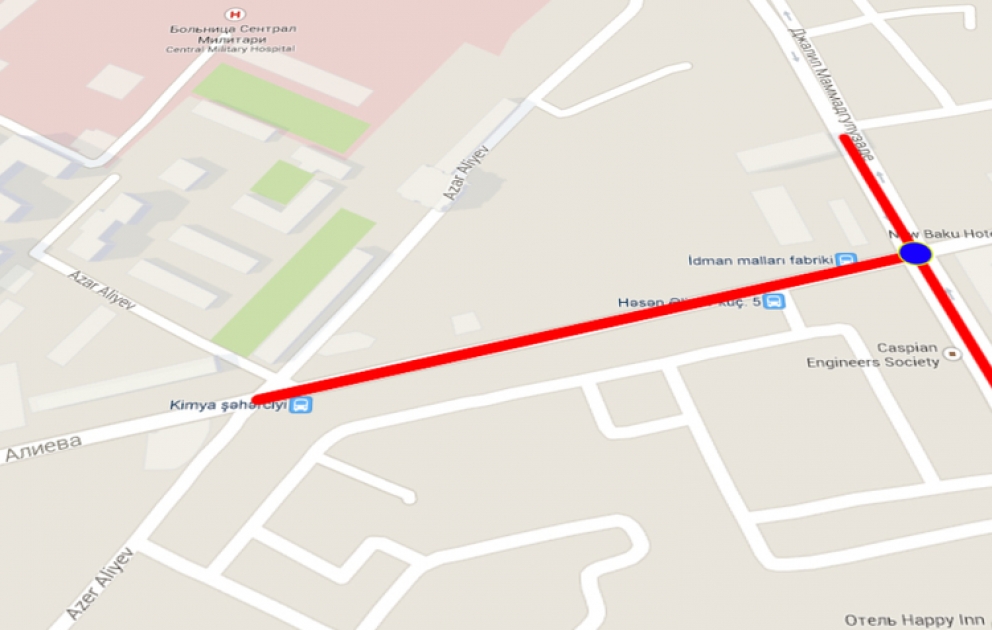 Bakının mərkəzində daha bir yol təmirə bağlanacaq