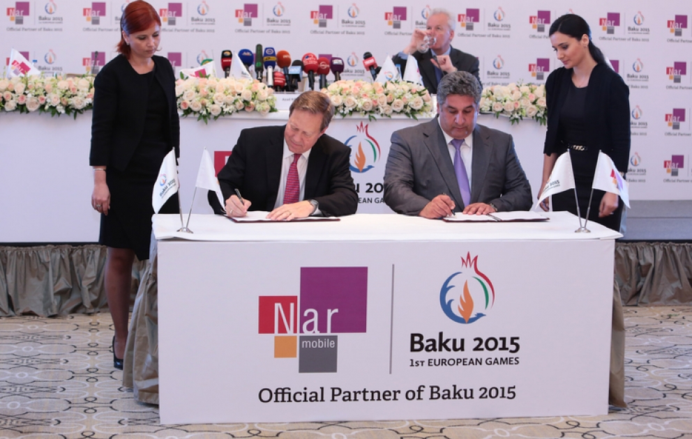 Bakı 2015 Avropa Oyunları və “Nar Mobile” tərəfdaşlıq müqaviləsi imzaladı
