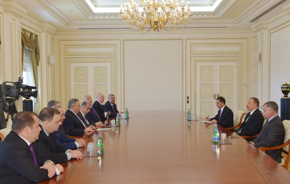 President Ilham Aliyev received a delegation led by the Speaker of the Parliament of Georgia