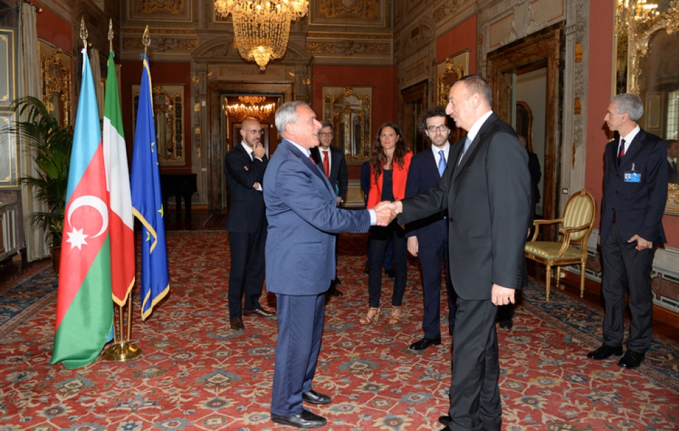 President Ilham Aliyev met with President of the Italian Senate Pietro Grasso in Rome