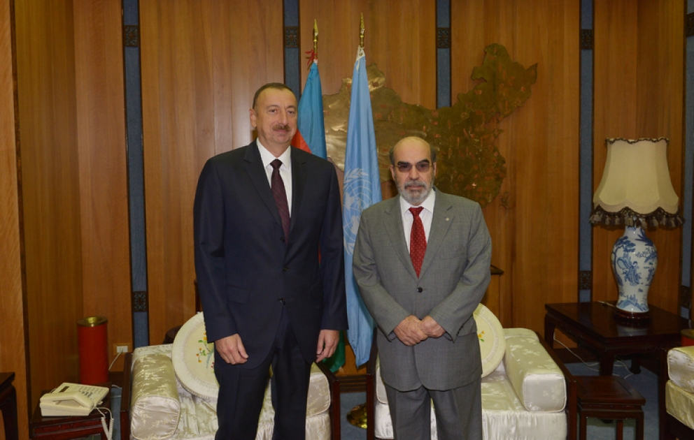 Prezident İlham Əliyev Romada BMT-nin Ərzaq və Kənd Təsərrüfatı Təşkilatının baş direktoru Joze Qratsiano da Silva ilə görüşüb