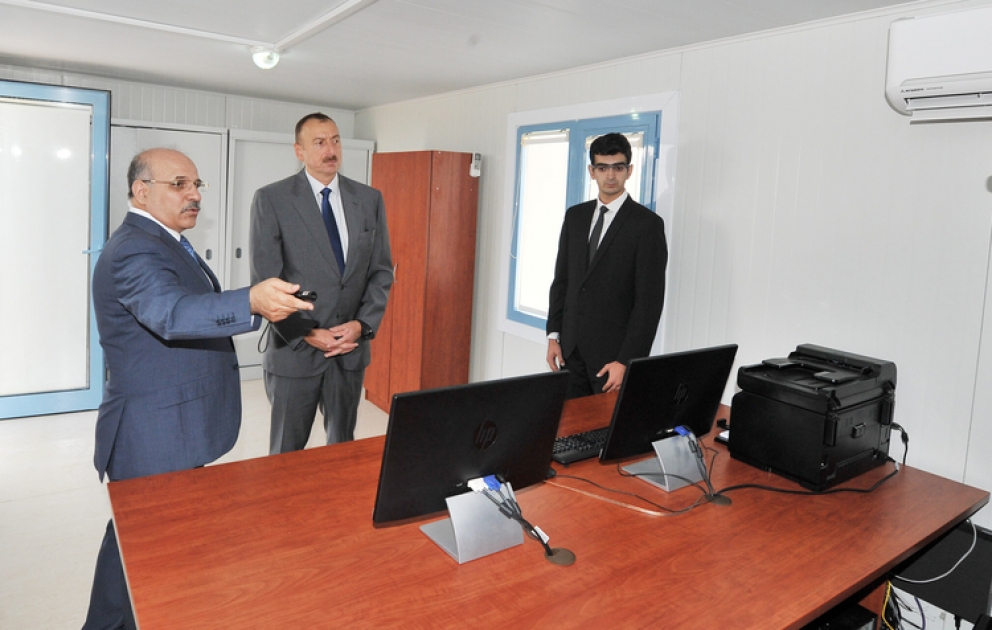 President Ilham Aliyev attended the opening of the Surakhani solar power station