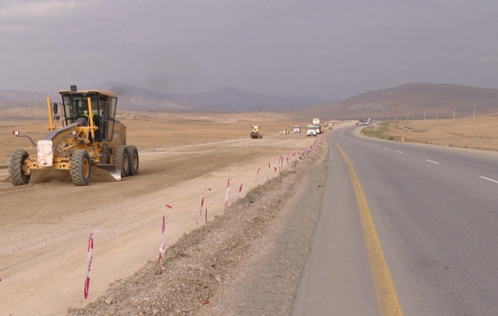 Bakı-Şamaxı-Yevlax yolunda tikinti işləri gələn il başa çatacaq
