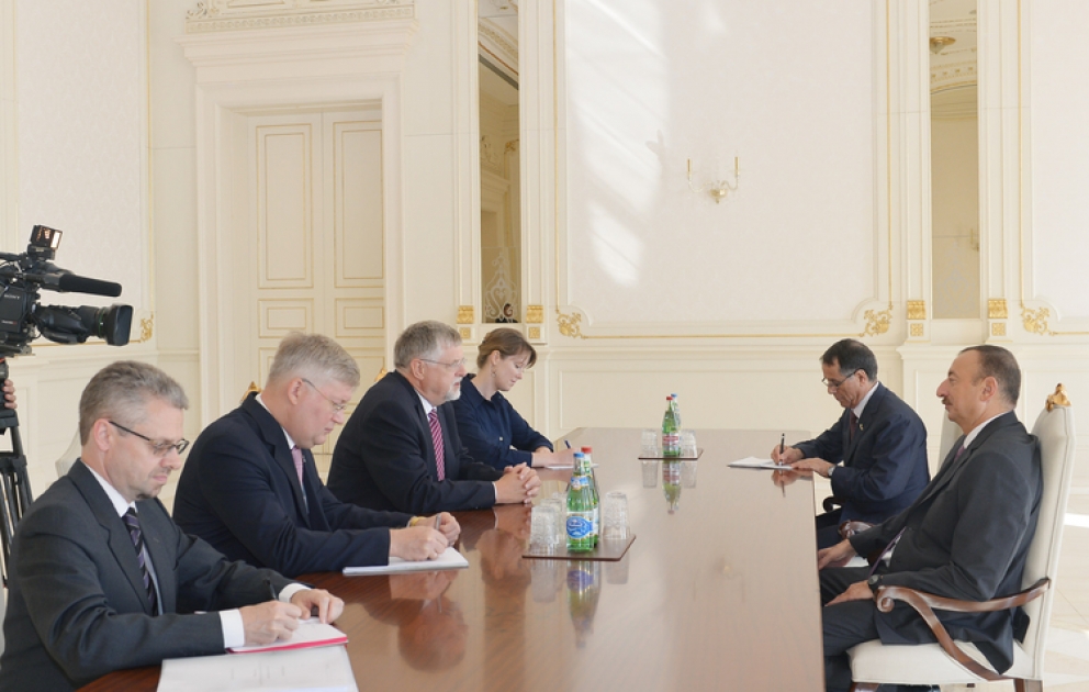 Le président azerbaïdjanais Ilham Aliyev a reçu la délégation conduite par le représentant de l'Union européenne pour le Caucase du Sud