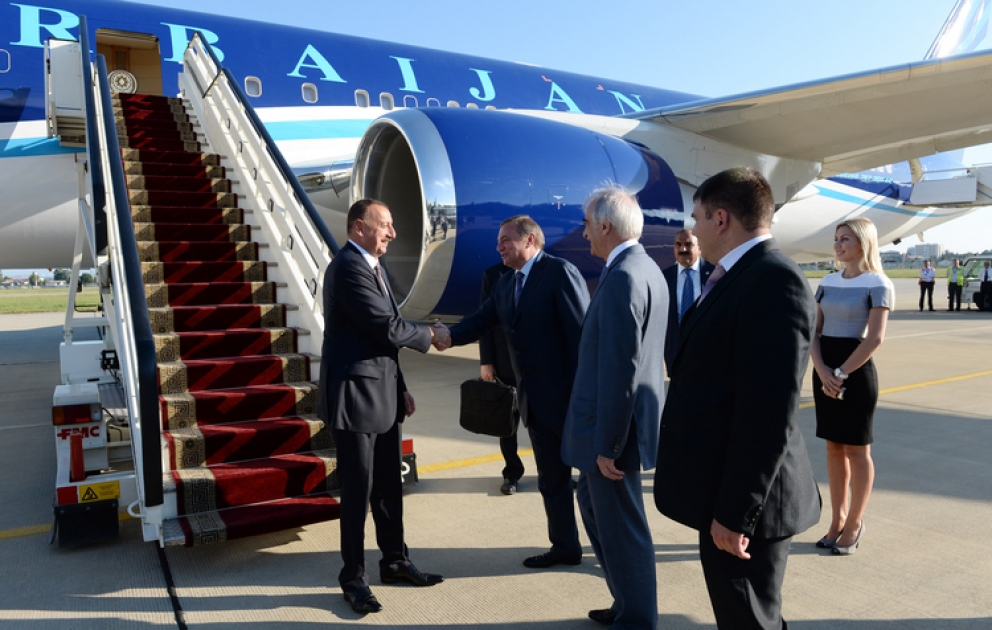 President Ilham Aliyev arrived in the Russian Federation on a working visit