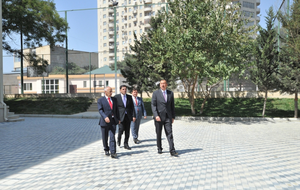 President Ilham Aliyev reviewed secondary school No. 115 in Binagadi District after major repair and reconstruction