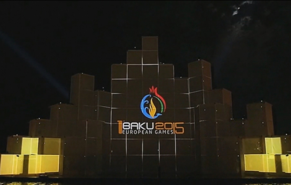 Bakı 2015 Avropa Oyunları ilə bağlı 3D installyasiya