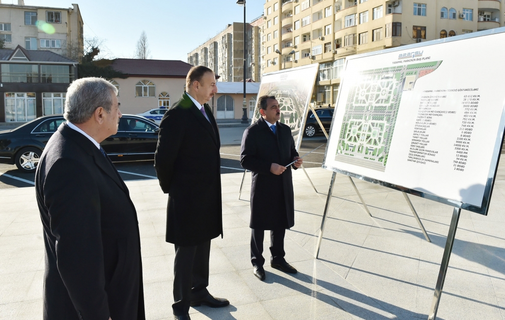 Azərbaycan Prezidenti İlham Əliyev “Yasamal” parkının açılışında iştirak edib