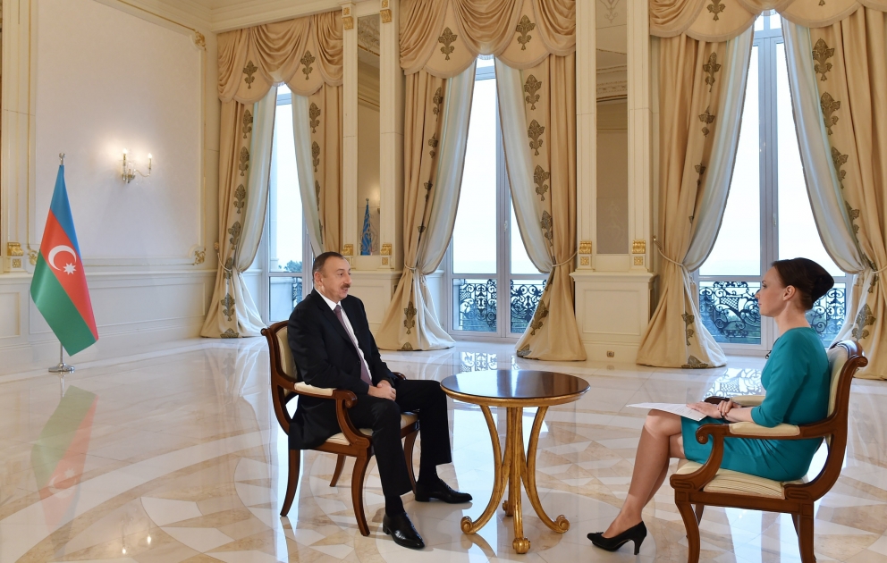 Prezident İlham Əliyev “Rossiya-24” informasiya telekanalına müsahibə verib