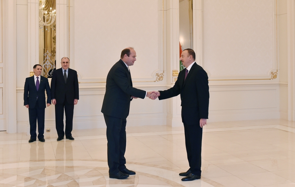 Prezident İlham Əliyev Avstriyanın Azərbaycanda yeni təyin olunmuş səfirinin etimadnaməsini qəbul edib