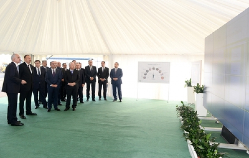 Prezident İlham Əliyev “Şəmkir Aqropark”ın təməlqoyma mərasimində iştirak edib