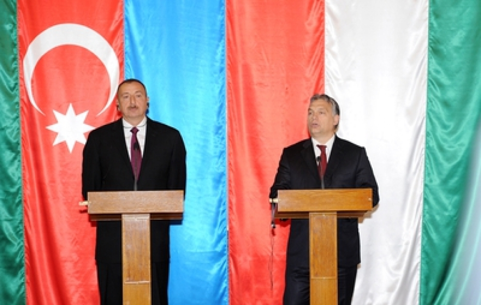 Prezident İlham Əliyev və Baş nazir Viktor Orban mətbuata birgə bəyanatlarla çıxış ediblər
