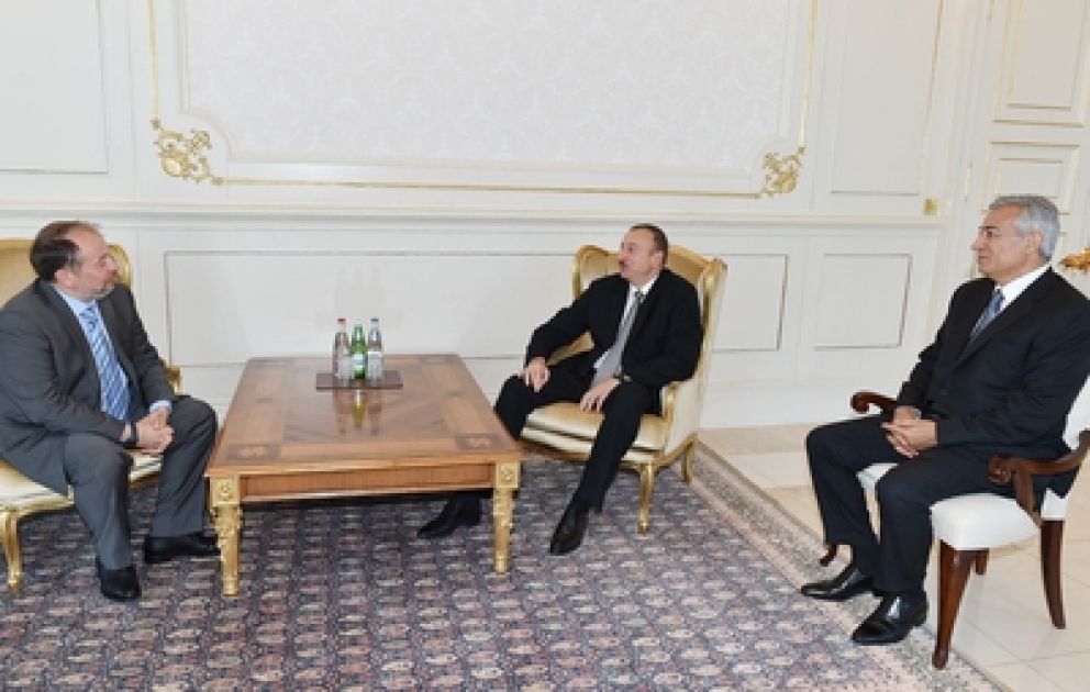 Azərbaycan Prezidenti İlham Əliyev Avropa Atıcılıq Konfederasiyasının və Rusiya Atıcılıq İttifaqının prezidentini qəbul edib