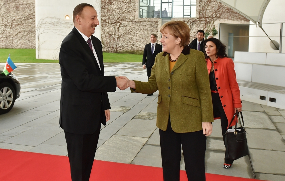 Azərbaycan Prezidenti İlham Əliyevin və Almaniyanın Kansleri Angela Merkelin görüşü