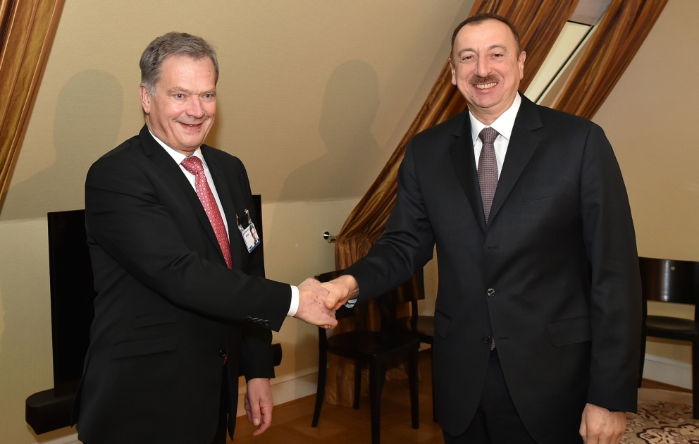 Azərbaycan Prezidenti İlham Əliyevin və Finlandiya Prezidenti Sauli Niinistönün Münxendə görüşü