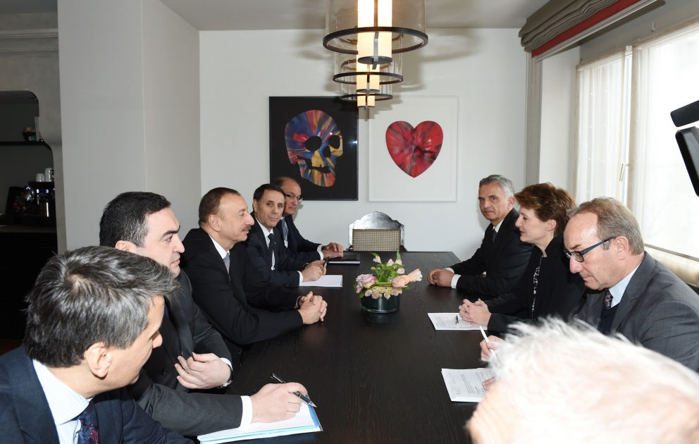 Azərbaycan Prezidenti İlham Əliyevin və İsveçrə Prezidenti xanım Simonetta Sommaruqanın görüşü