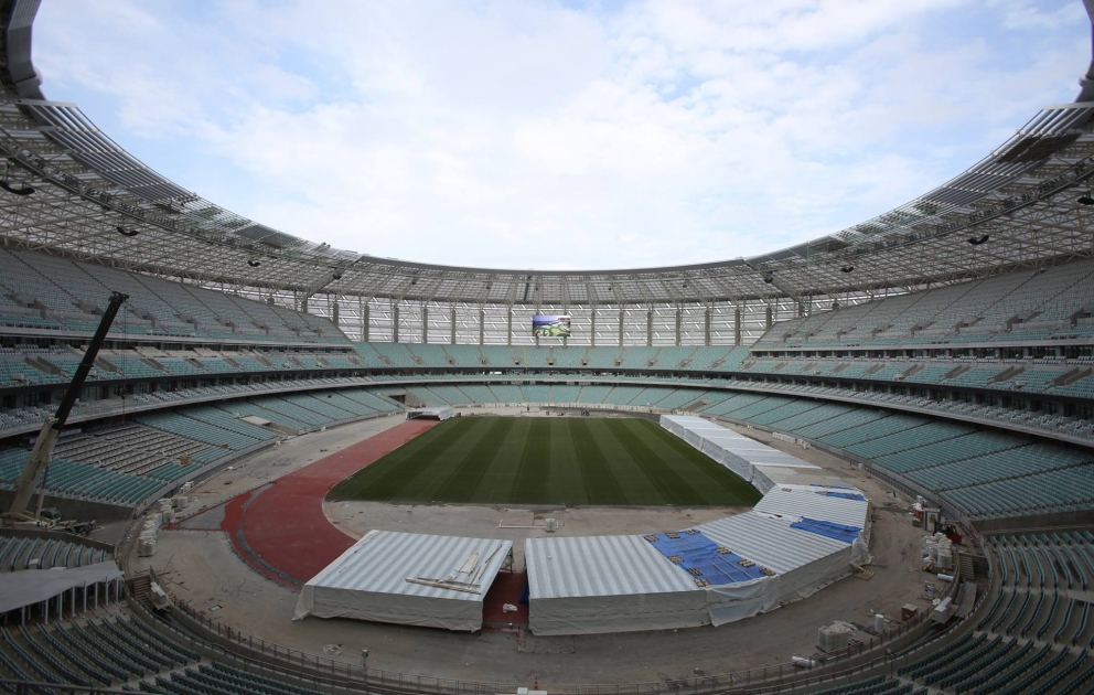 Bakı Olimpiya Stadionunda tikinti işləri yekunlaşmaq üzrədir