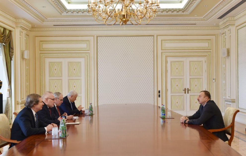 Aserbaidschans Präsident Ilham Aliyev hat die Ko-Vorsitzenden der OSZE Minsk-Gruppe und den Sonderbeauftragten des OSZE –Vorsitzes empfangen