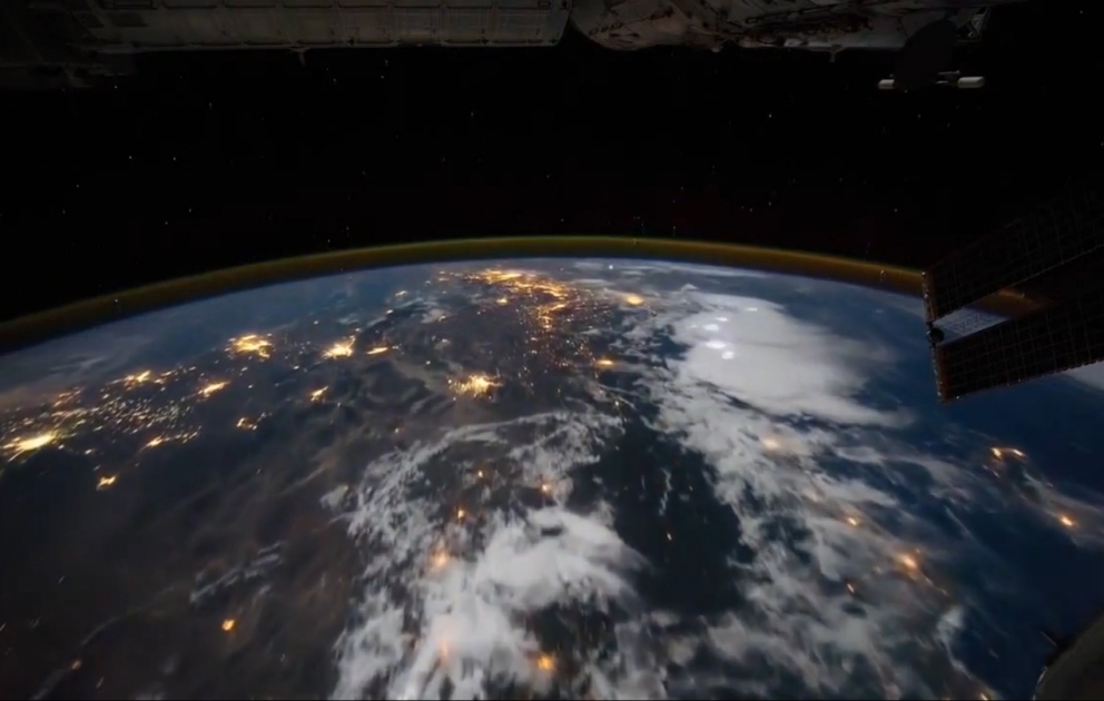 Planet Earth seen from space. Filmed by NASA