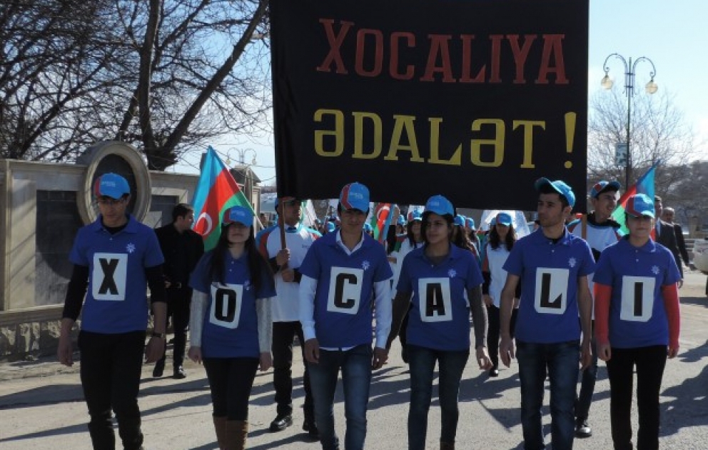 Qubalı gənclər “Xocalıya ədalət” şüarı ilə yürüş keçirib