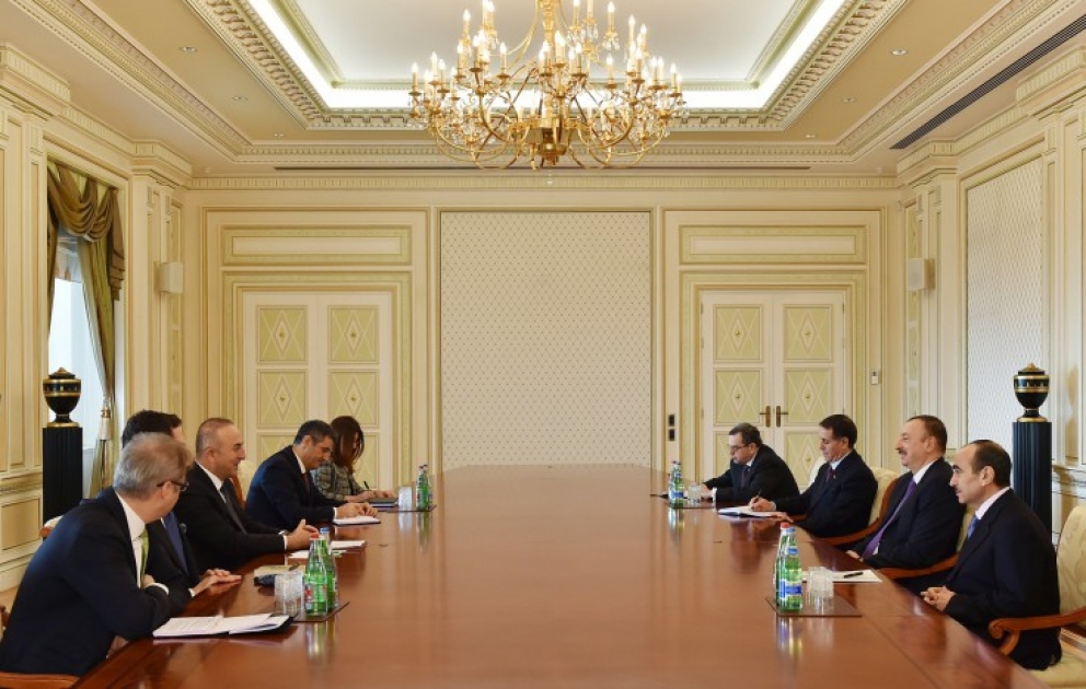 President Ilham Aliyev received a delegation led by the Foreign Minister of Turkey