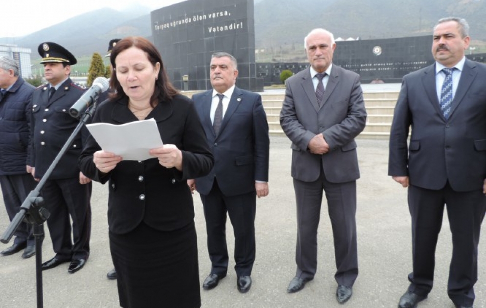 Xocalı soyqırımının 23-cü ildönümü ilə əlaqədar Ağsu şəhərində anma mərasimi keçirilib