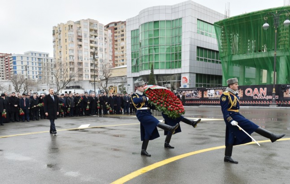 La président Ilham Aliyev a participé à la cérémonie de commémoration des victimes du génocide de Khodjaly