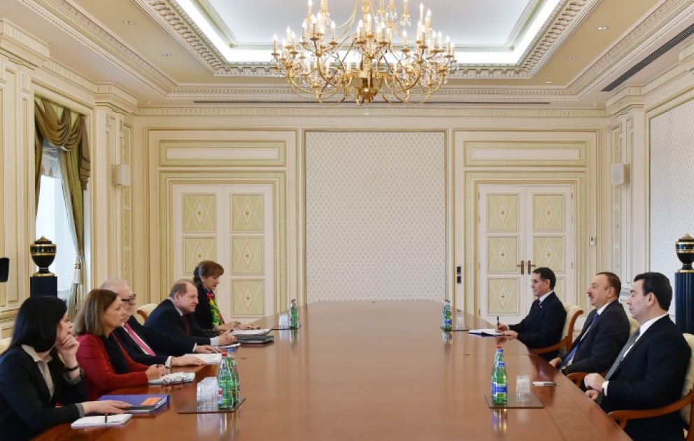 Präsident Ilham Aliyev hat eine Delegation um den Ko-Berichterstatter des PACE -Monitoringausschusses empfangen