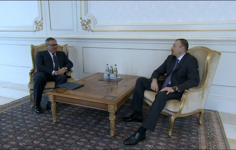 Prezident İlham Əliyev Rusiyanın “ВТБ” Bankının prezidenti və idarə heyətinin sədrini qəbul edib