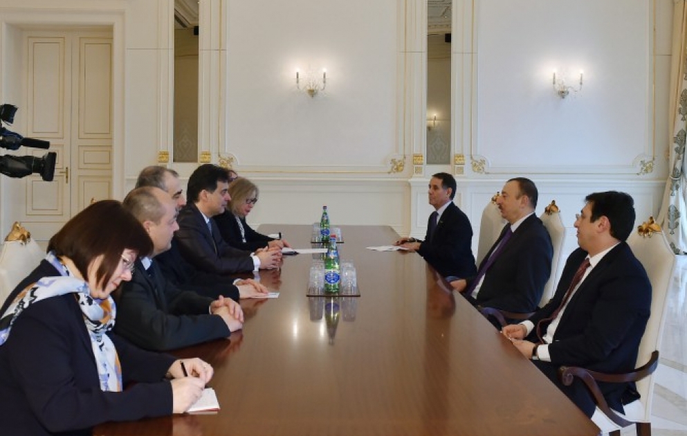 Aserbaidschans Präsident Ilham Aliyev hat eine Delegation um den Vorsitzenden des Nationalen Rates des slowenischen Parlaments empfangen