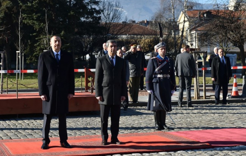 Azərbaycan Prezidenti İlham Əliyevin Sofiyada rəsmi qarşılanma mərasimi olub
